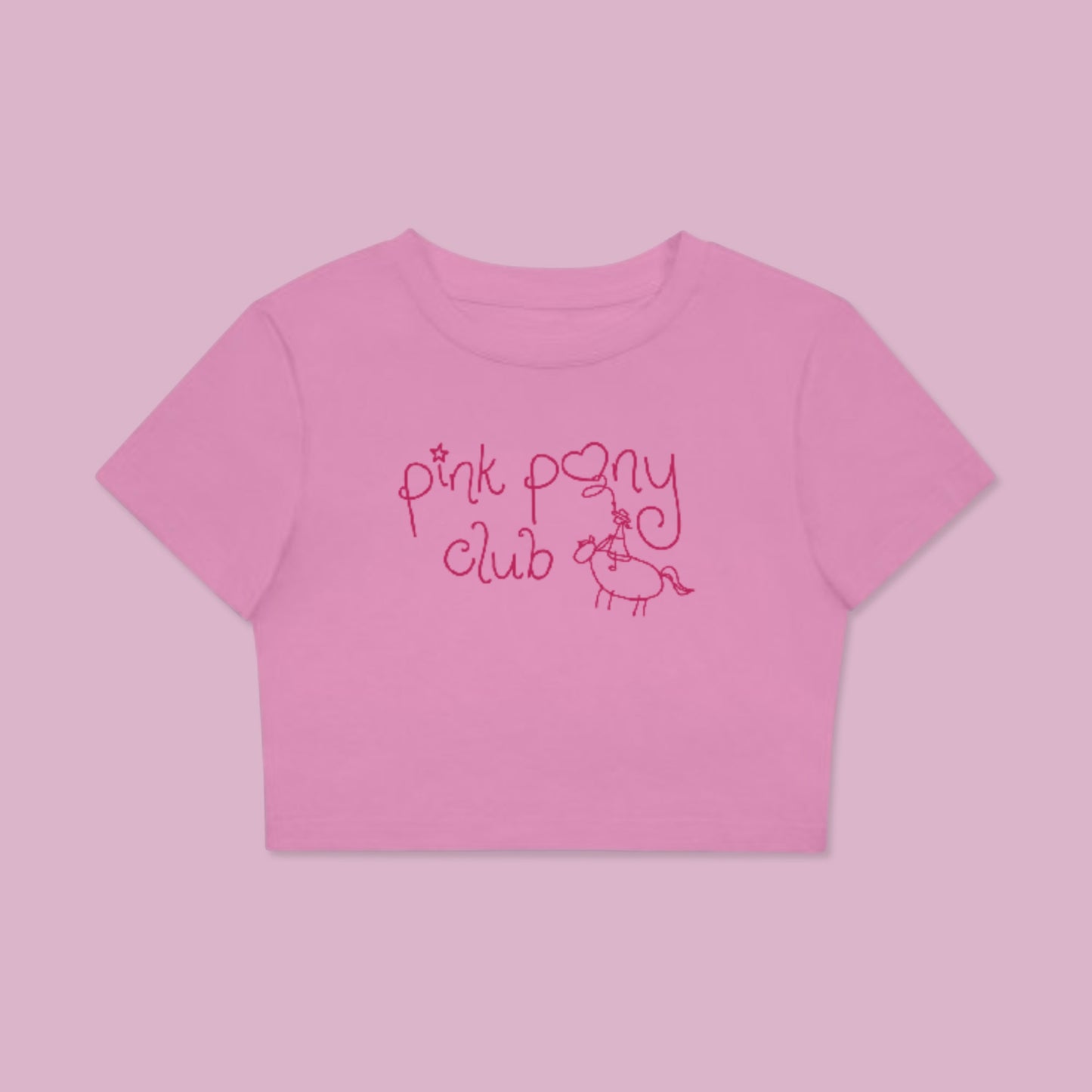 pink pony baby tee